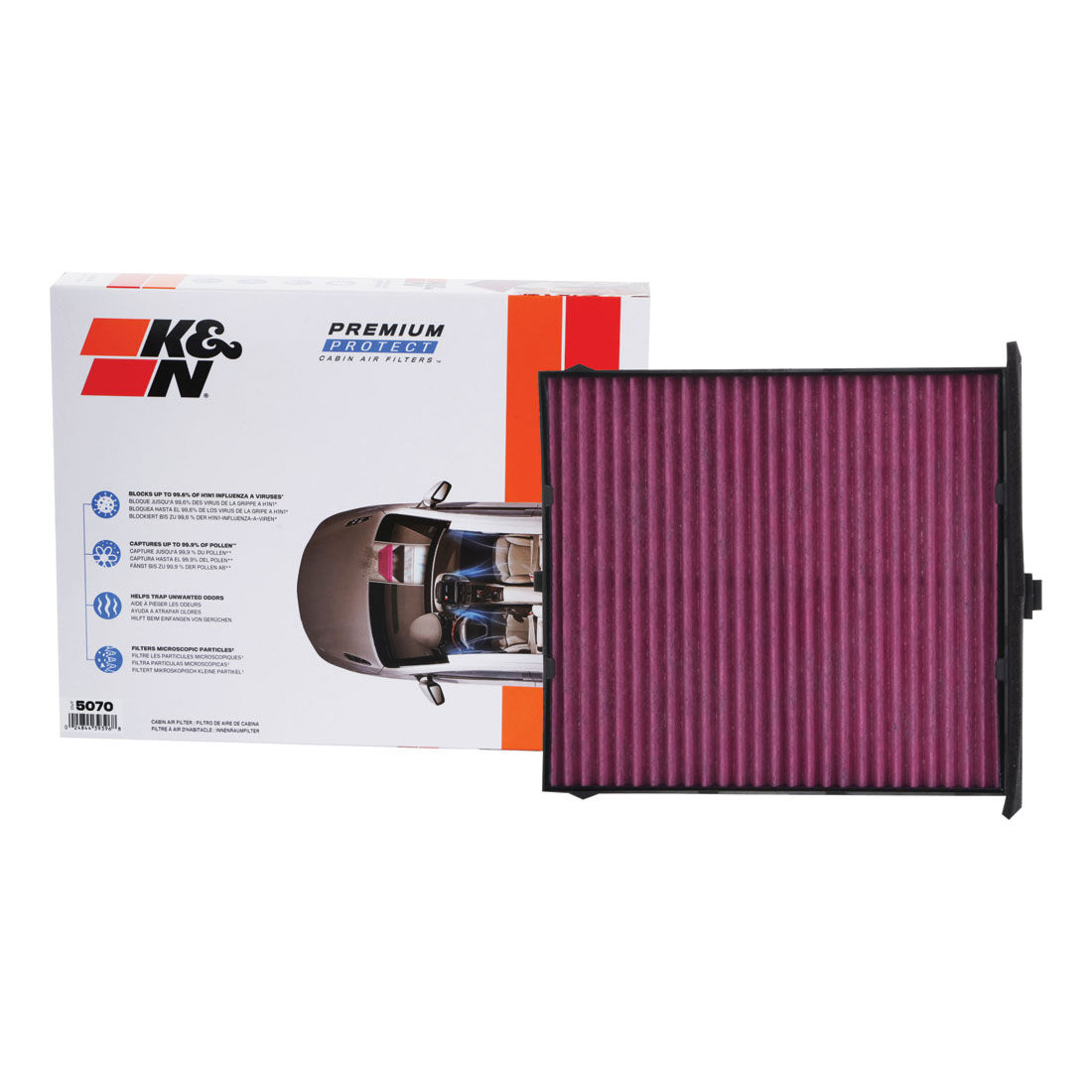 K&N Premium Disposable Cabin Air Filter - DVF5070, , scanz_hi-res