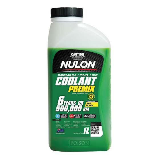 Nulon Green Long Life Anti-Freeze/Anti-Boil Coolant Premix - 1 Litre, , scanz_hi-res