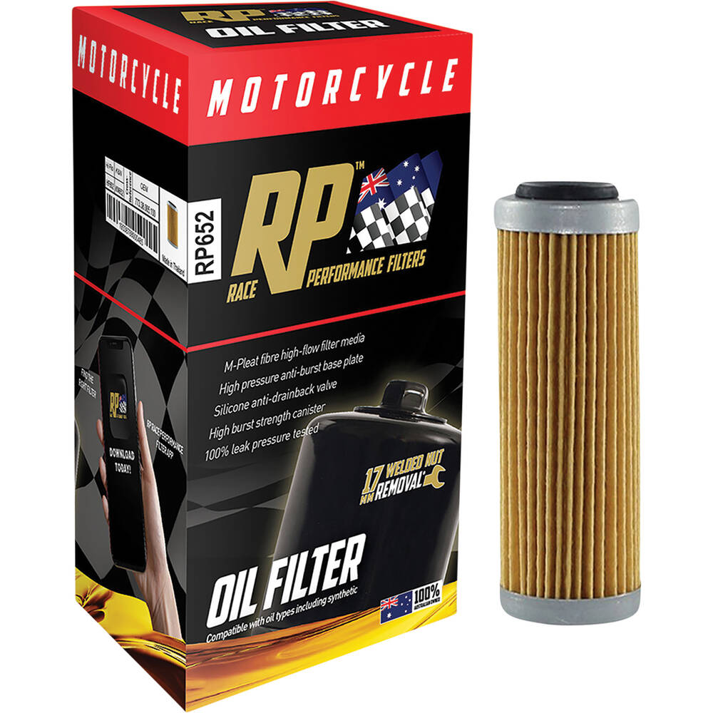 Race Performance Motorcycle Oil Filter RP652 Supercheap Auto New