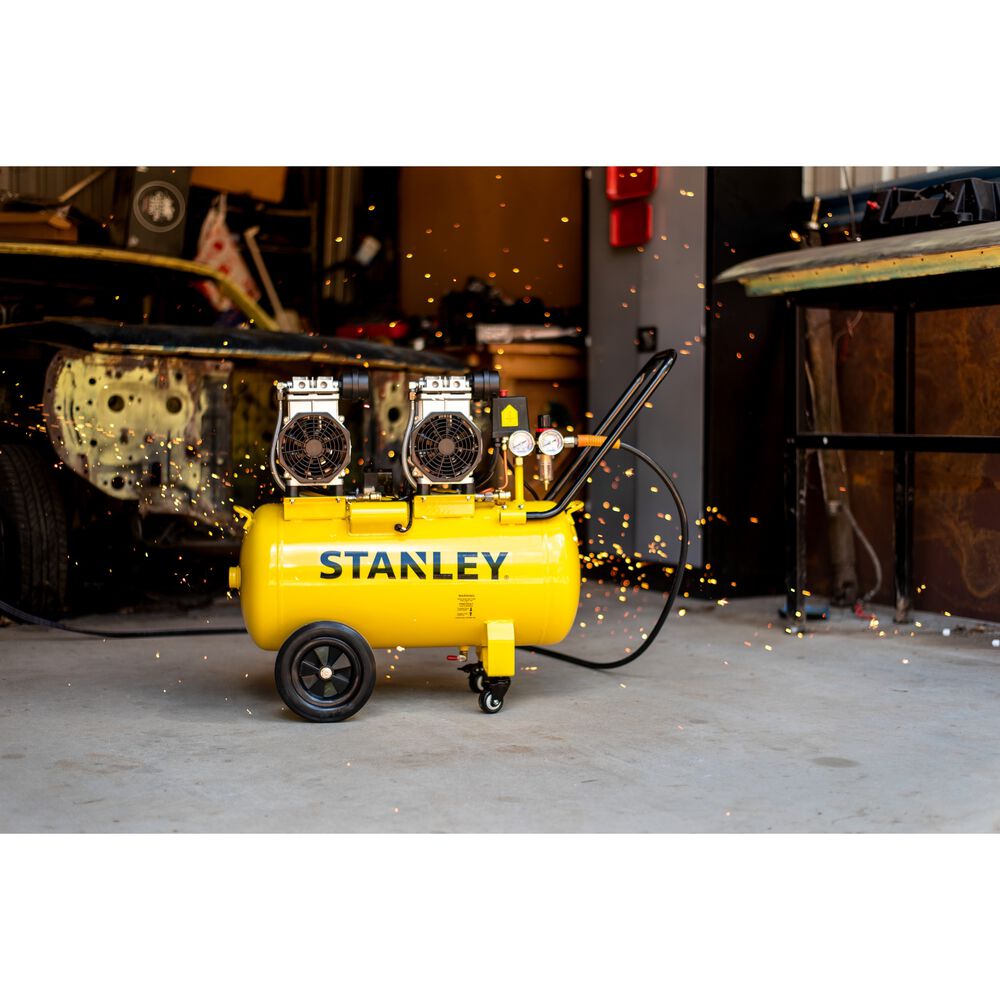 Stanley Air Compressor Silenced 2.75HP 50 Litre tank Supercheap Auto