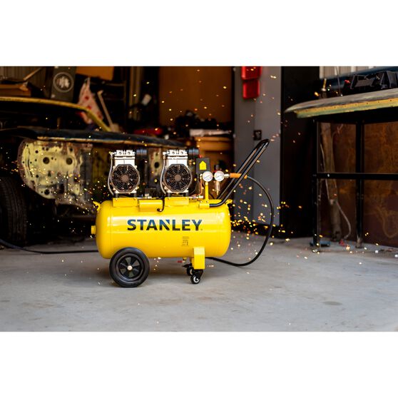 Stanley Air Compressor Silenced 2.75HP 50 Litre tank Supercheap Auto
