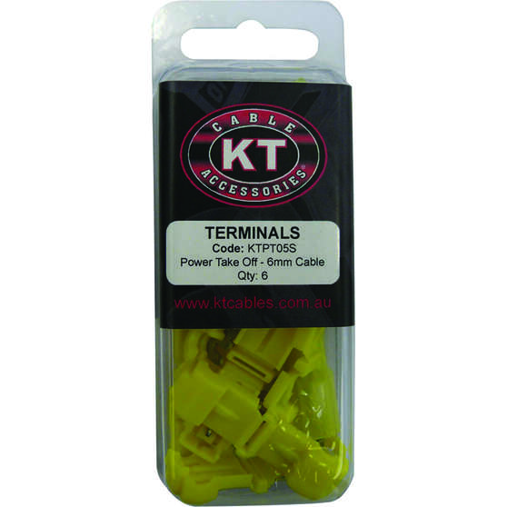 KT Cable Power Take Off Connector - 6mm Yellow, 6 Pack, , scanz_hi-res