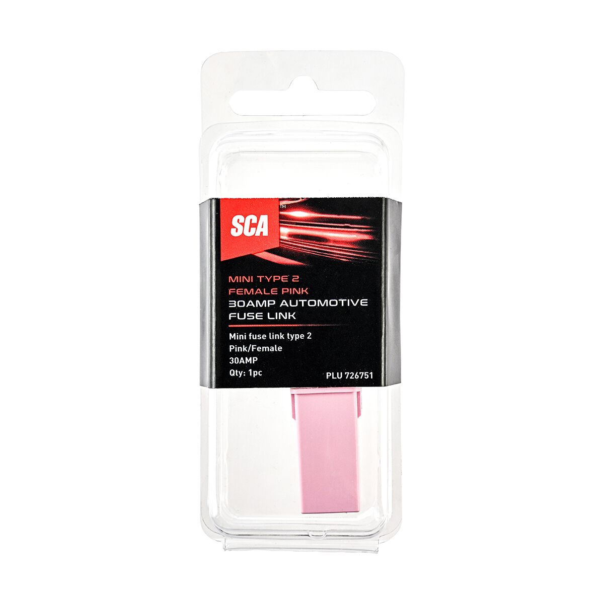 SCA Automotive Fuse Link - Female Mini Type 2, 30 Amp, Pink, , scanz_hi-res