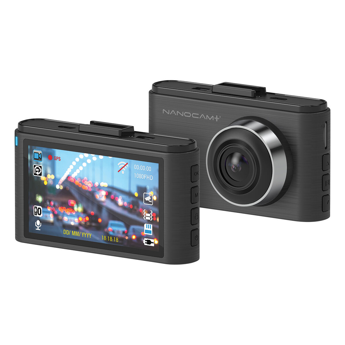 Nanocam+ 1080p FHD Front and Rear Dash Cam WiFi & Super Capacitor NCP-DVRW2S, , scanz_hi-res