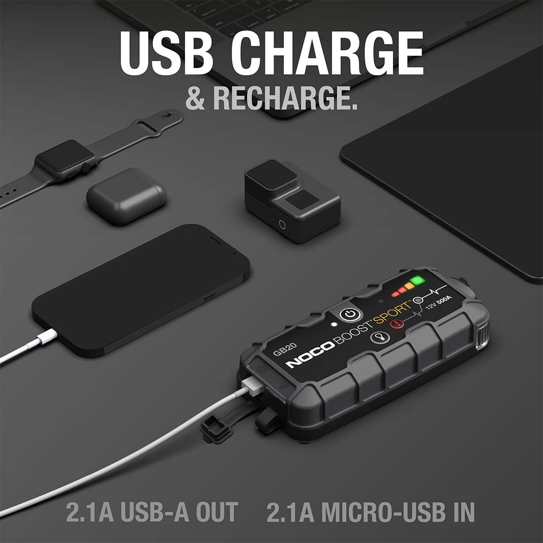 NOCO Genius UltraSafe Boost Sport 12V 500 Amp Jump Starter, , scanz_hi-res