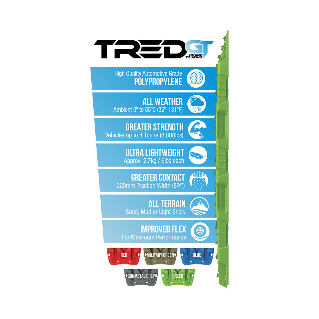 Tred GT Recovery Tracks Blue 1085mm, , scanz_hi-res