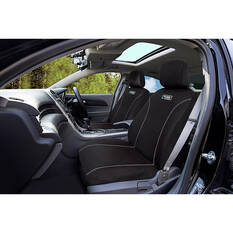 Ridge Ryder Canvas Seat Covers Black/Grey Piping Adjustable Headrests Airbag Compatible 30SAB, , scanz_hi-res