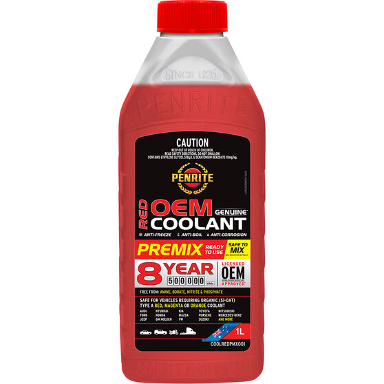 Penrite Red Long Life Anti Freeze / Anti Boil Premix Coolant - 1L, , scanz_hi-res