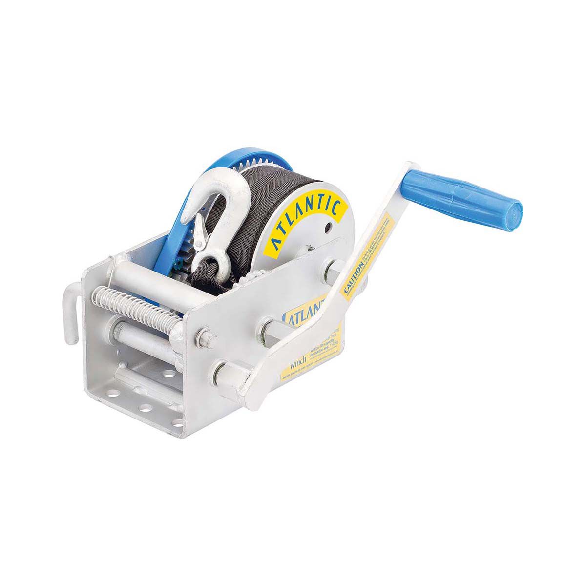 Atlantic Marine Winch 15:1/5:1/1:1 Webbing Strap Snap Hook 7.5m 1500kg, , scanz_hi-res