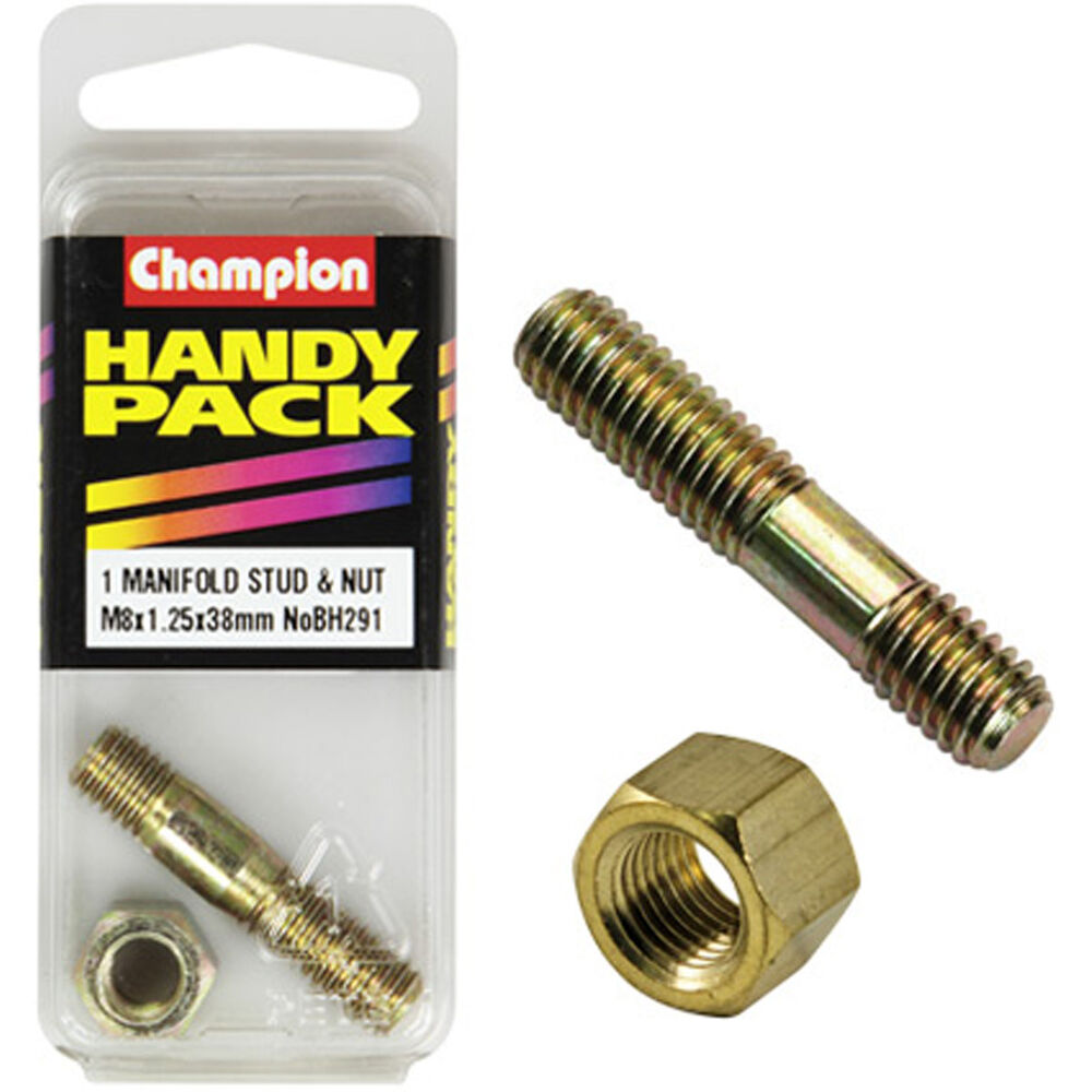 Champion Manifold Stud M8 X 38, BH291, Handy Pack Supercheap Auto