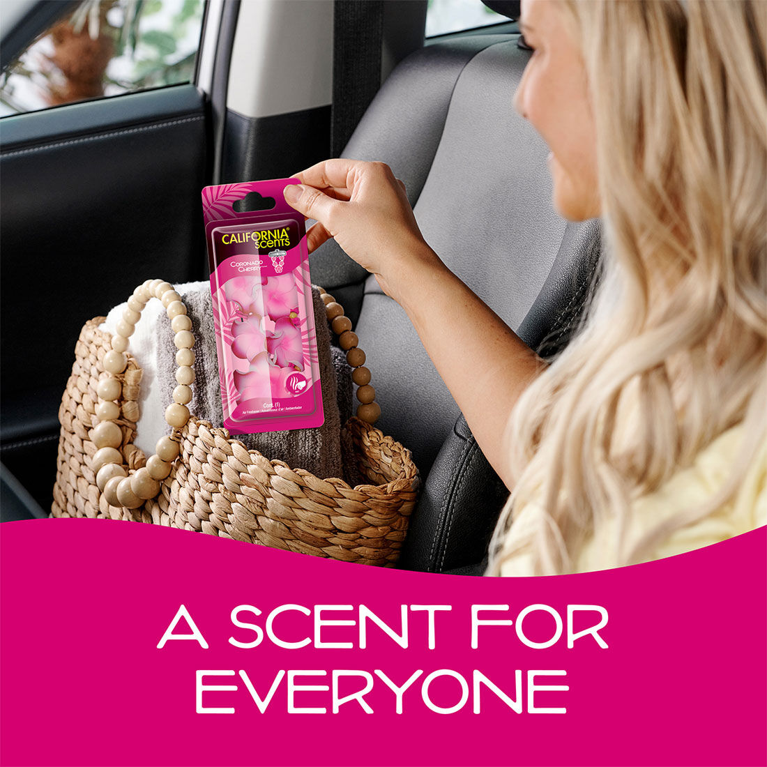 California Scents Novelty Hanging Lei Coronado Cherry Car Air Freshener - 1PK, , scanz_hi-res