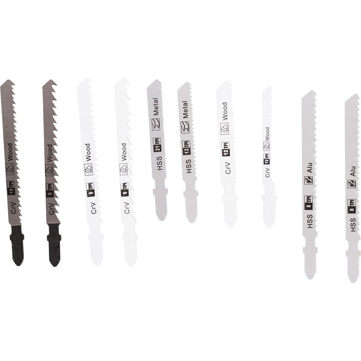 ToolPRO Jigsaw Blade Set 10 Piece, , scanz_hi-res