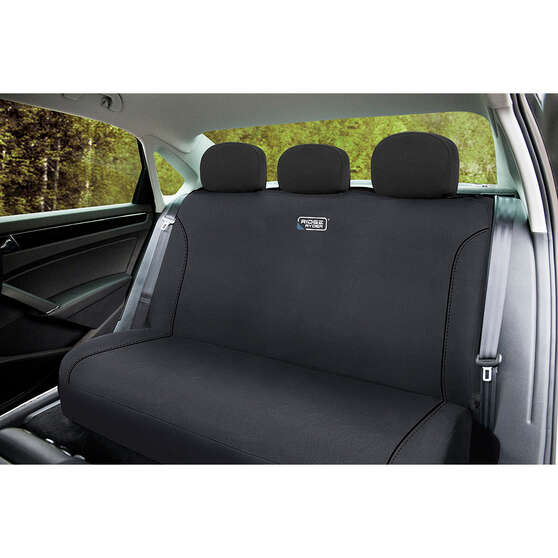 Ridge Ryder Canvas Seat Cover Charcoal/Black Piping Adjustable Headrests Rear Seat 06H, , scanz_hi-res