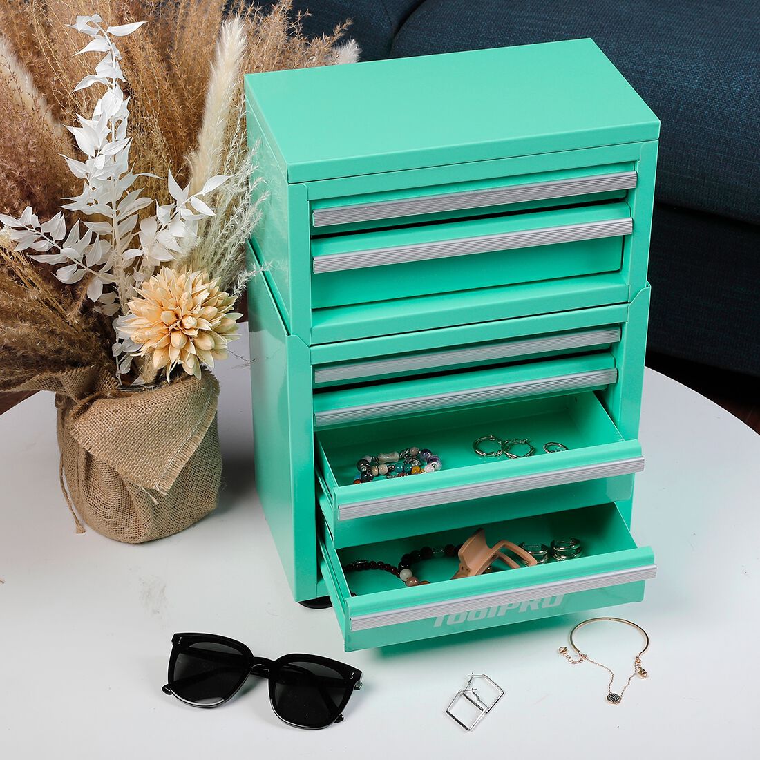 ToolPRO Mini Tool Chest 2 Drawer Aqua, , scanz_hi-res