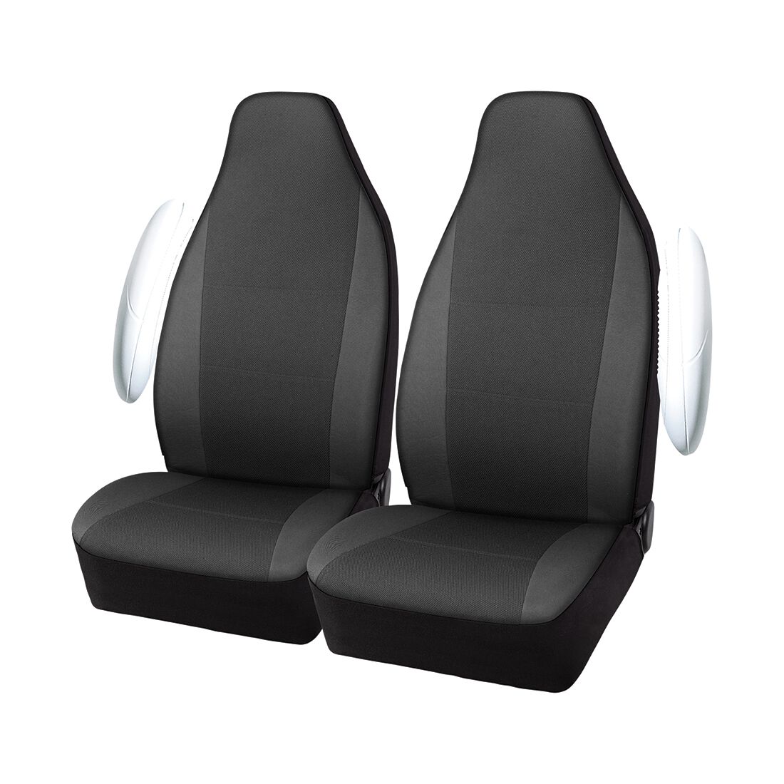SCA Jacquard Seat Covers Black, Built-in Headrests, Airbag Compatible, Size 60A, , scanz_hi-res