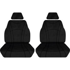 Getaway Neoprene Ready Made Seat Covers Front Pair Black suits Ranger, , scanz_hi-res