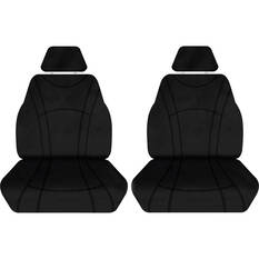 Getaway Neoprene Ready Made Seat Covers Front Pair Black suits Ranger, , scanz_hi-res
