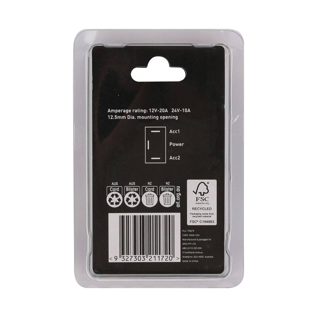 SCA Toggle Switch - 12/24V, On/Off/Momentary, Metal, , scanz_hi-res