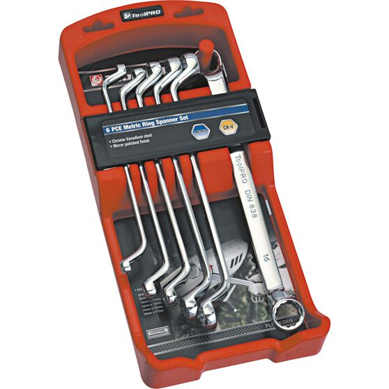ToolPRO Spanner Set Double Ring End Metric 6 Piece, , scanz_hi-res