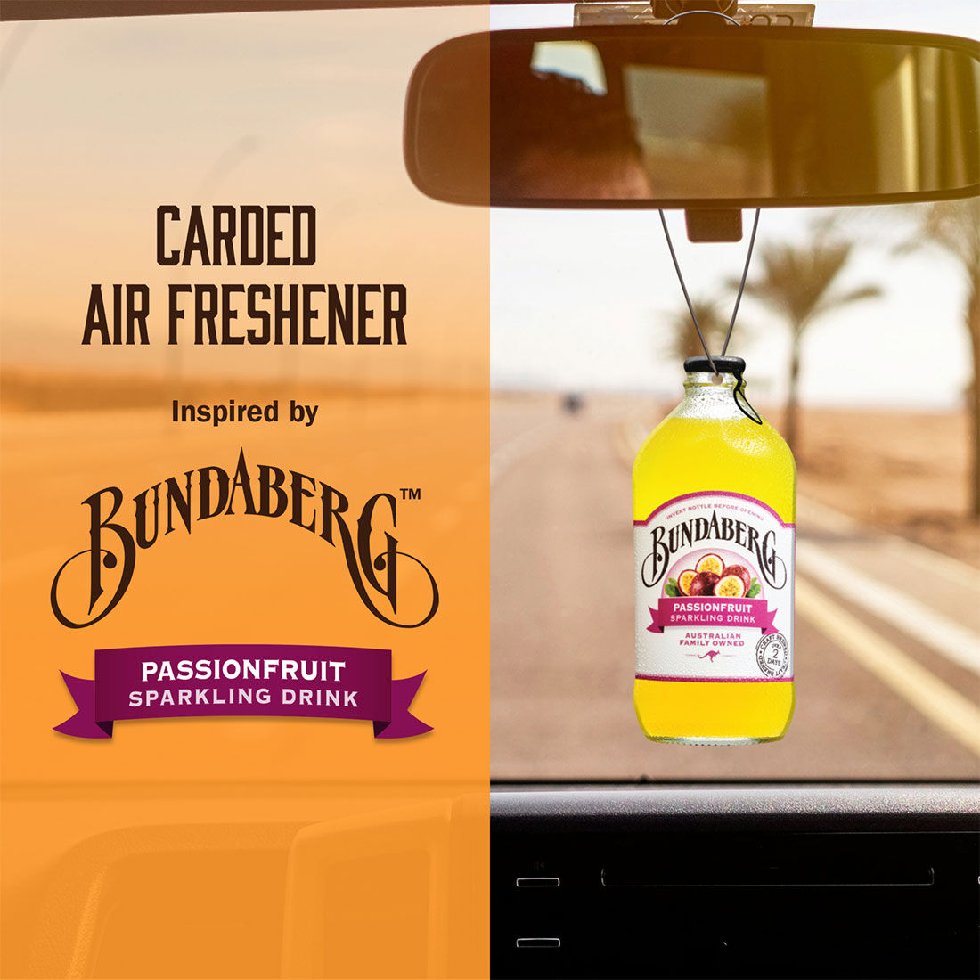 Bundaberg Carded Air Freshener - Passionfruit, , scanz_hi-res
