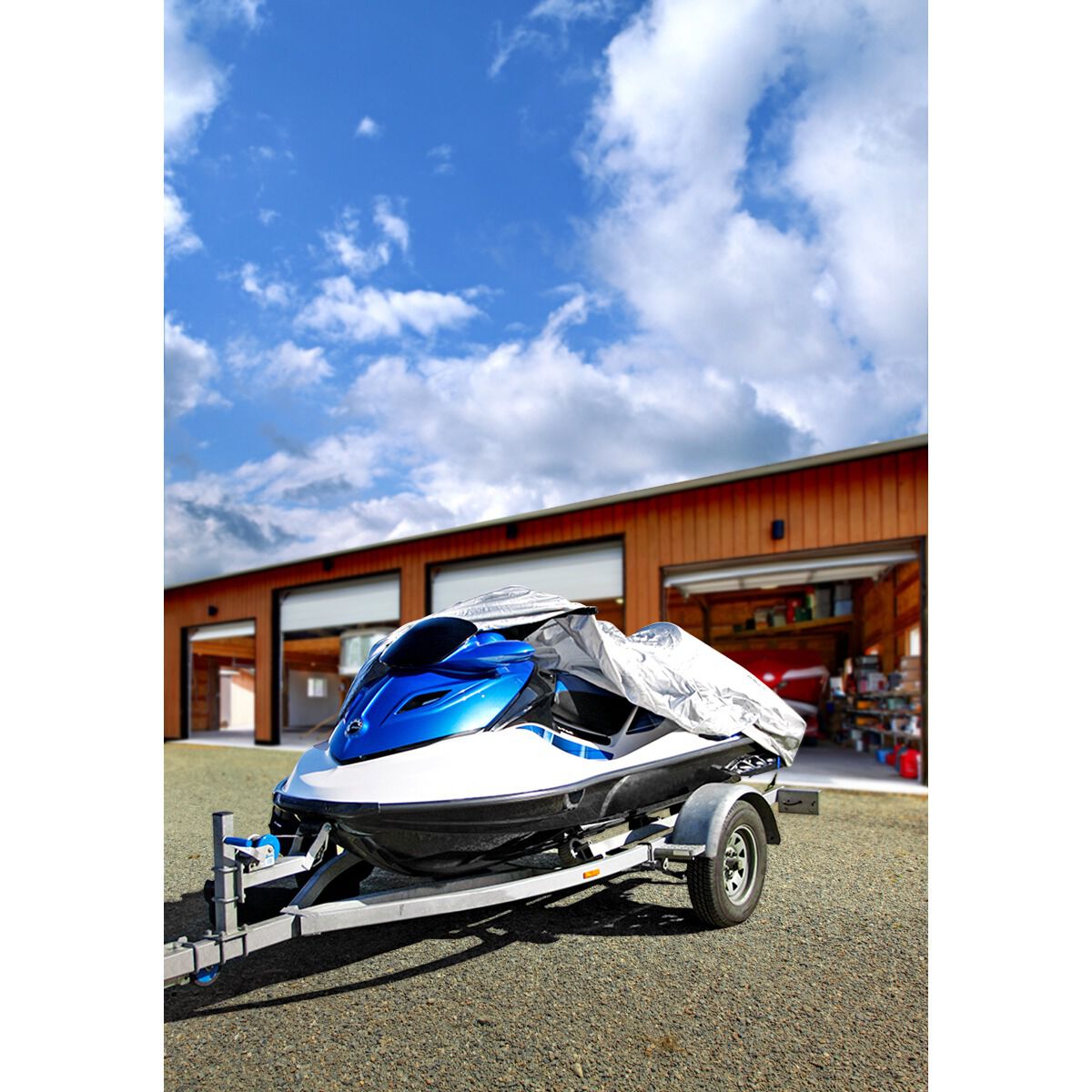 CoverALL+ PWC Cover Silver Protection, Water Resistant - Suits most 2 - 3 Person PWC, , scanz_hi-res