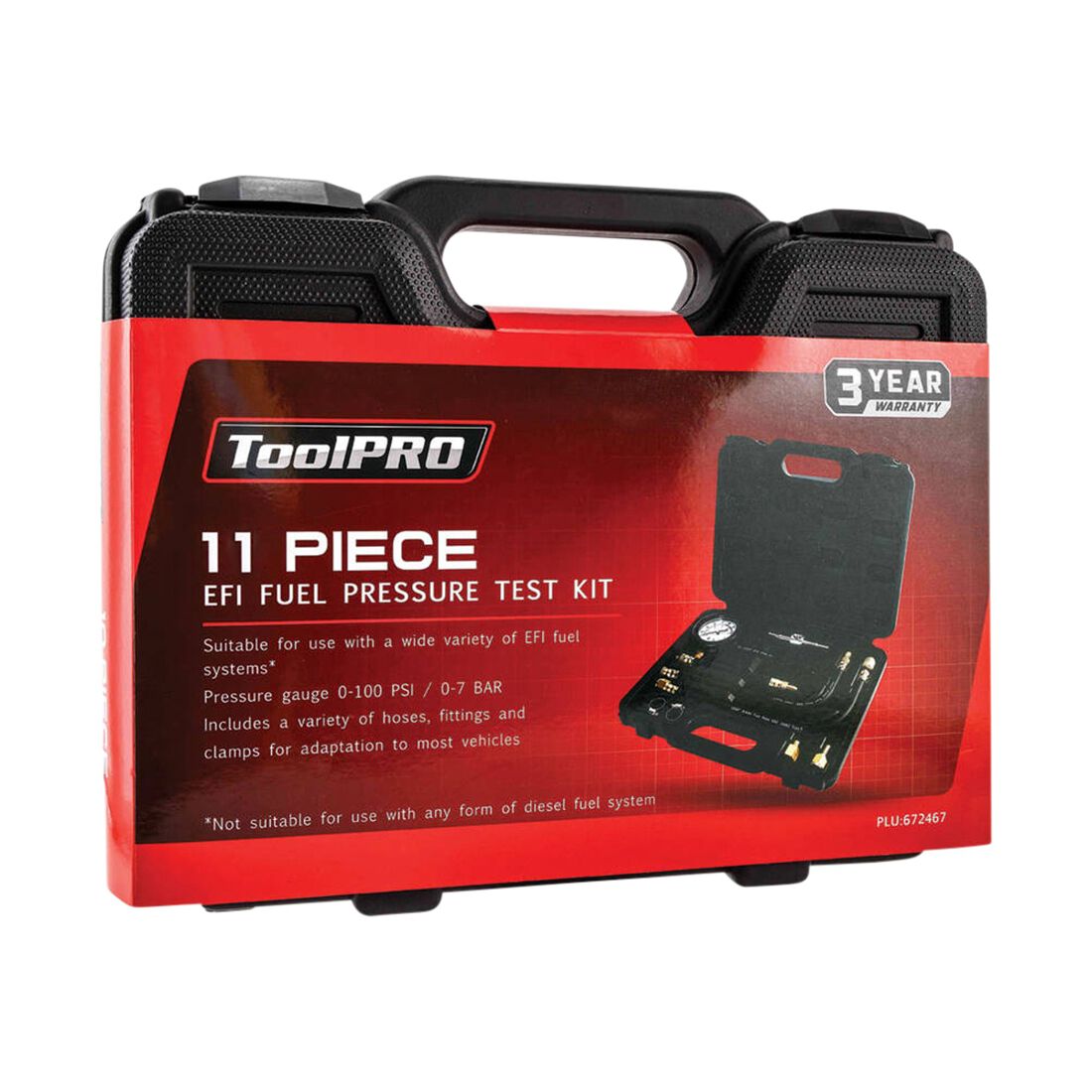 ToolPRO EFI Fuel Pressure Tester Kit 11 Piece, , scanz_hi-res