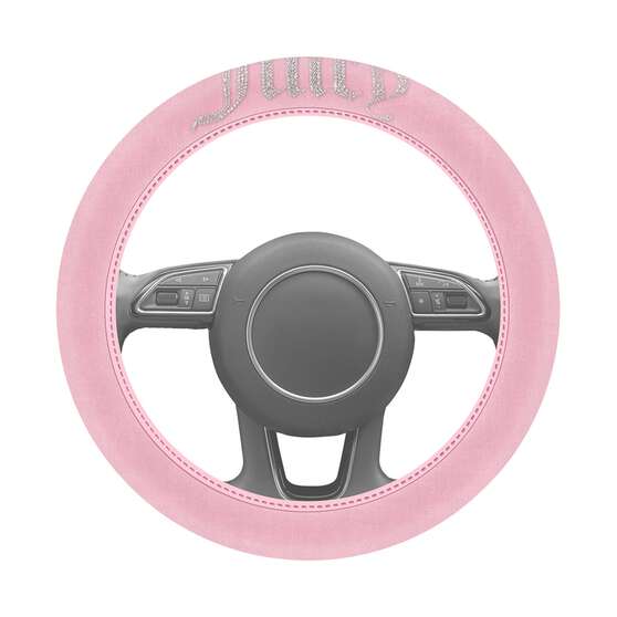 Juicy Couture Big Bling Steering Wheel Cover & Seat Belt Comforters Combo - Pink, , scanz_hi-res