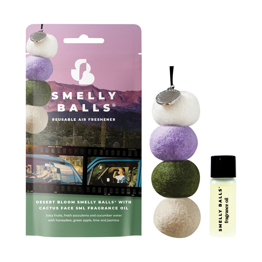 Smelly Balls Air Freshener Set Desert - Cactus Face 5ml, , scanz_hi-res