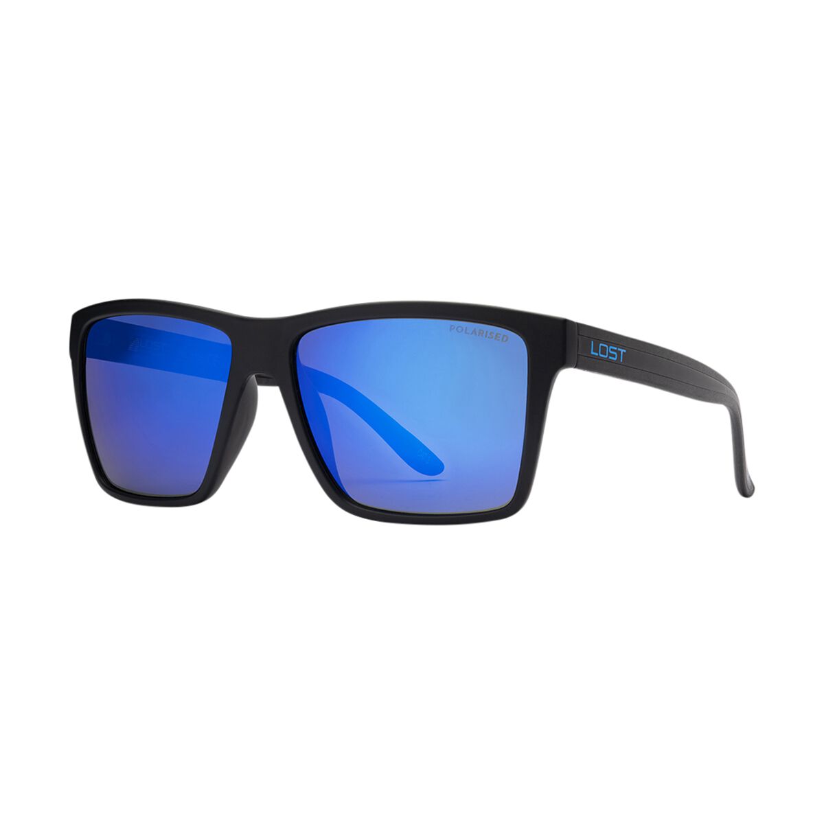 LOST Sunglasses Daytona Blue Mirror Polarised Black, , scanz_hi-res