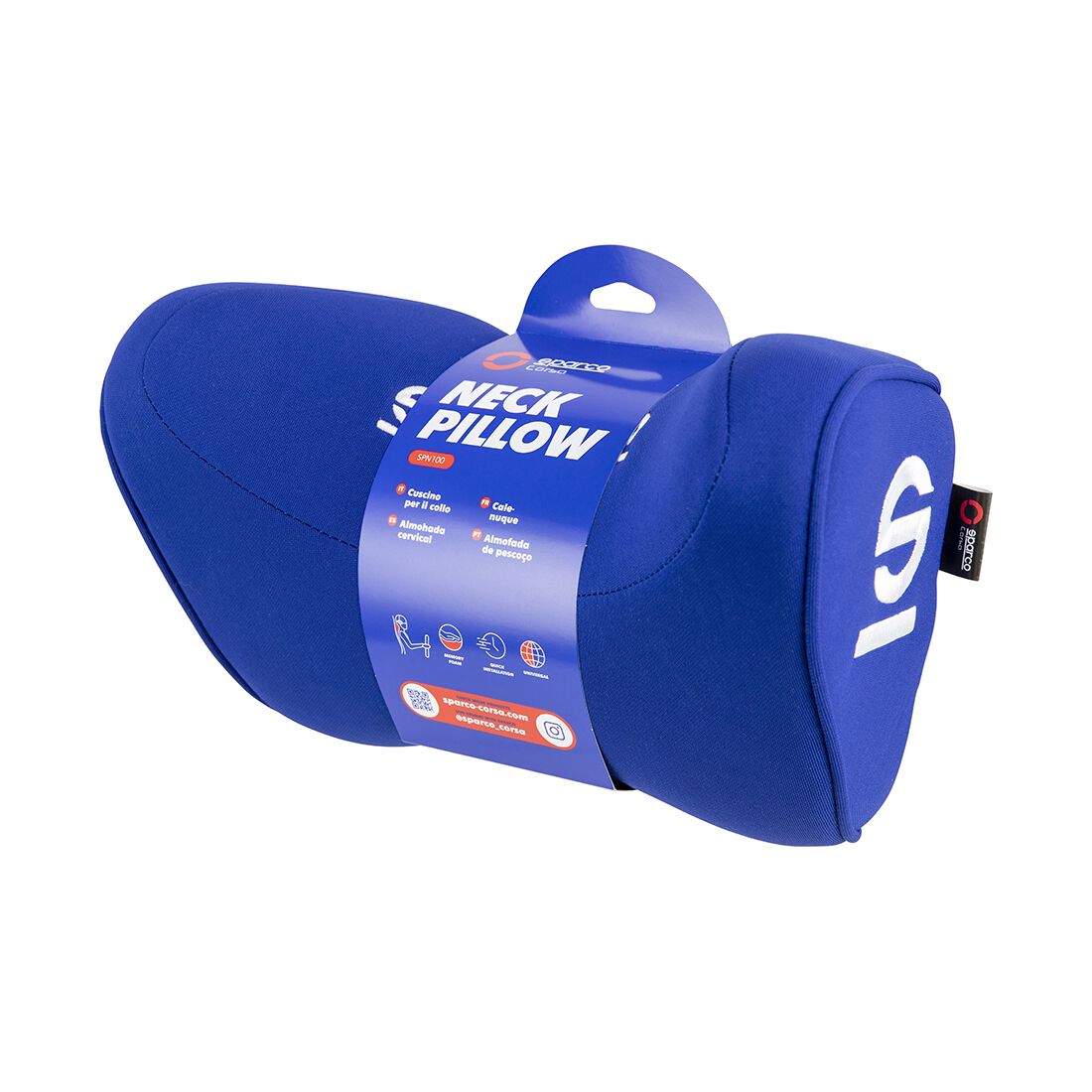 Sparco JDM Neck Pillow Blue, , scanz_hi-res