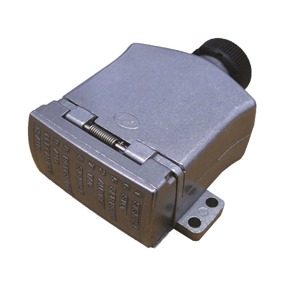 KT Cable Trailer Socket, Metal - Flat, 12 Pin, , scanz_hi-res