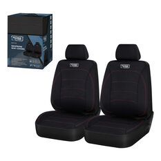 Ridge Ryder Neoprene Seat Covers Black/Red Adjustable Headrests Airbag Compatible 30SAB, , scanz_hi-res