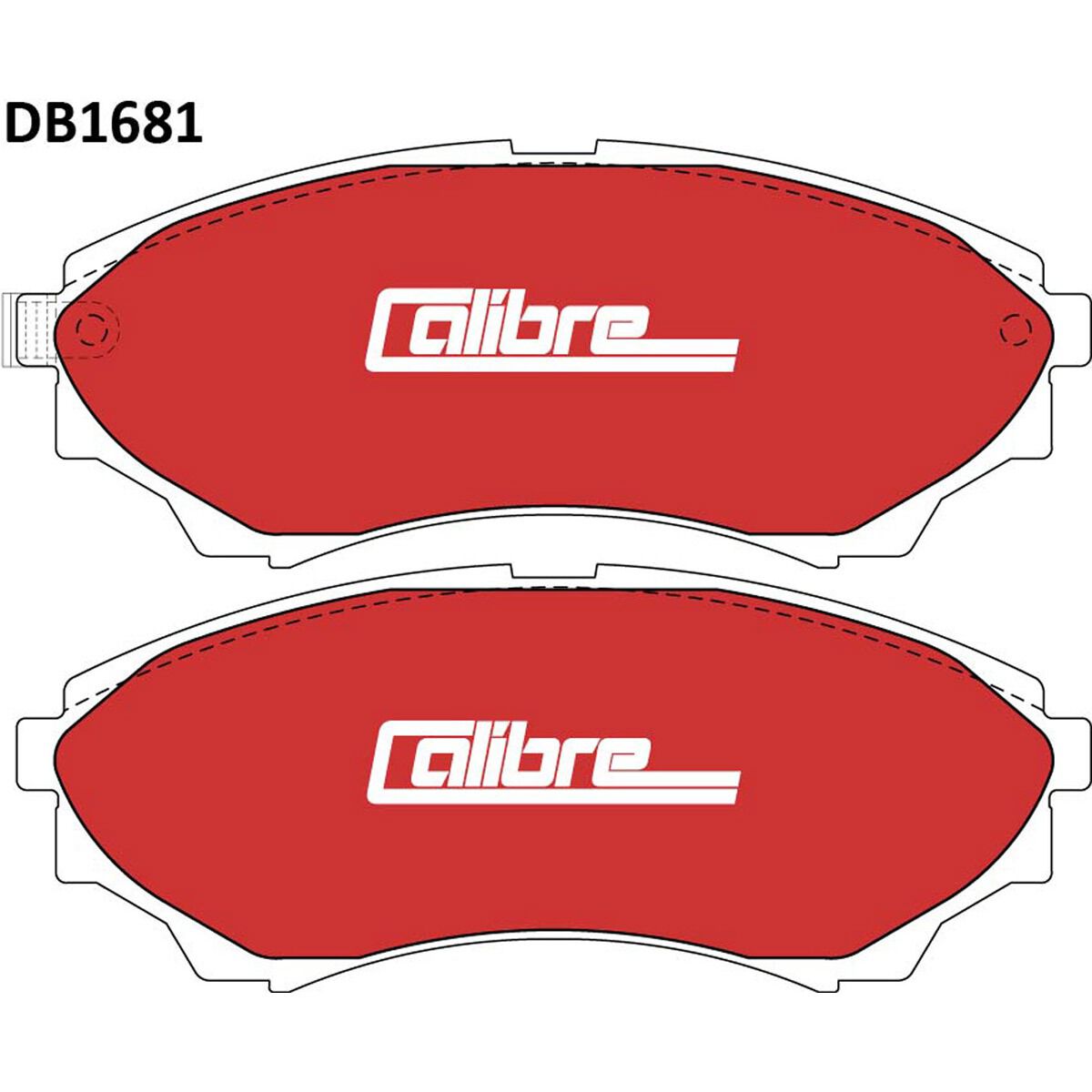 Calibre Disc Brake Pads DB1681CAL, , scanz_hi-res