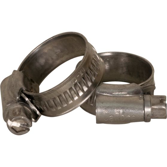 Calibre Hose Clamps - Stainless Steel, Solid Band, 13-20mm, 2 Pieces, , scanz_hi-res