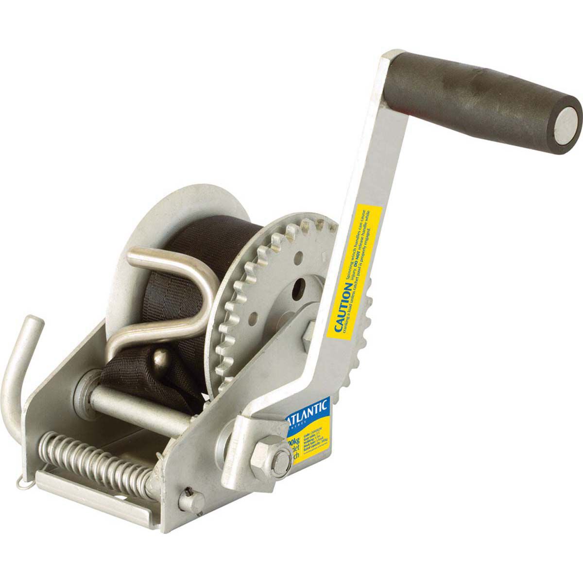 Atlantic Cadet Winch 3:1 Webbing Strap S Hook 4.5m 300kg, , scanz_hi-res