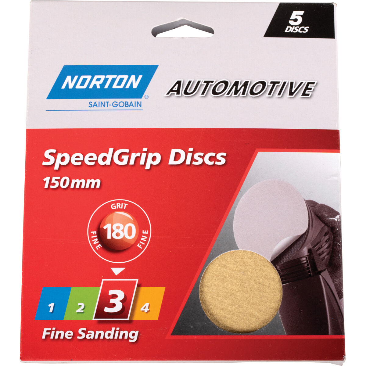 Norton 150mm Speed Grip Disc 180 Grit 5 Pack, , scanz_hi-res