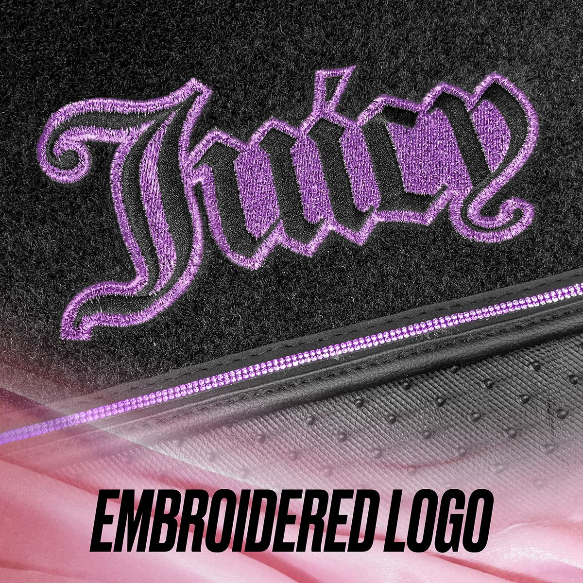 Juicy Couture 4 Piece Juicy Bling Carpet Floor Mats - Black/Purple, , scanz_hi-res