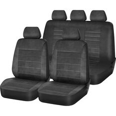SCA Velour Executive Seat Cover Pack Grey Adjustable Headrests Airbag Compatible 30&06H SAB, , scanz_hi-res