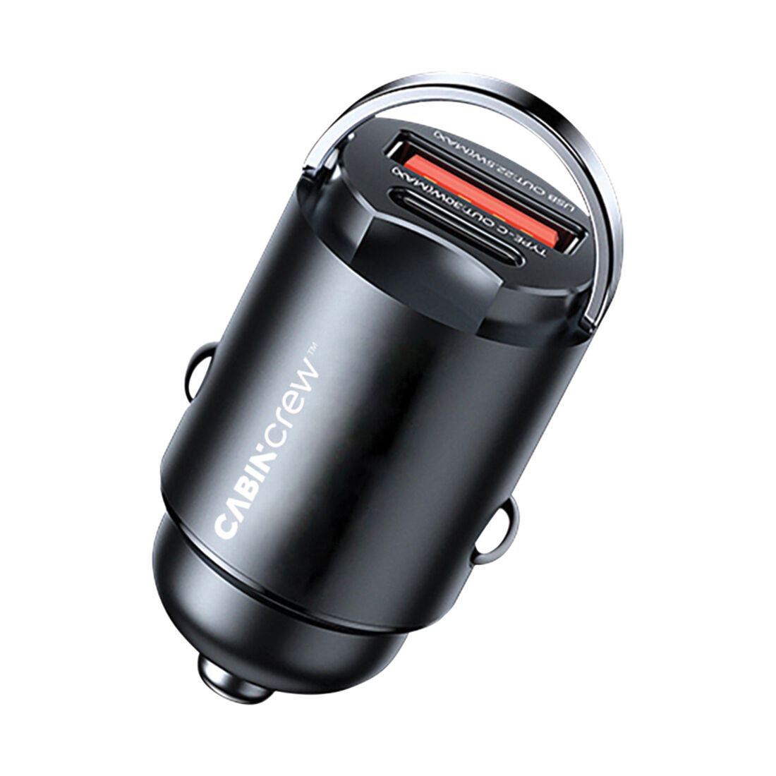 Cabin Crew 12V 30W 2 Port USB-A/USB-C In-Car Fast Charger, , scanz_hi-res