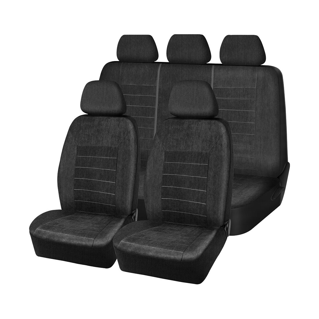 SCA Velour Seat Covers Set Black, Adjustable Headrests, Airbag Compatible, Size 30A&06H, , scanz_hi-res