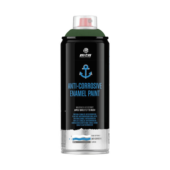 MTN Pro Green Anti-Corrosive Enamel Spray Paint 400mL, , scanz_hi-res