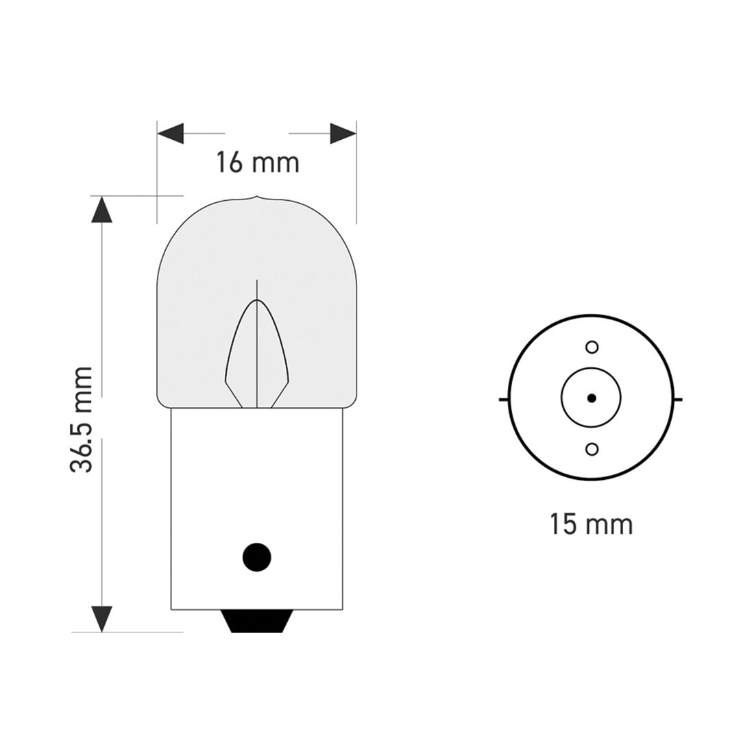 SCA Incandescent Globe - R10W 12V 10W - 2 Pack, , scanz_hi-res