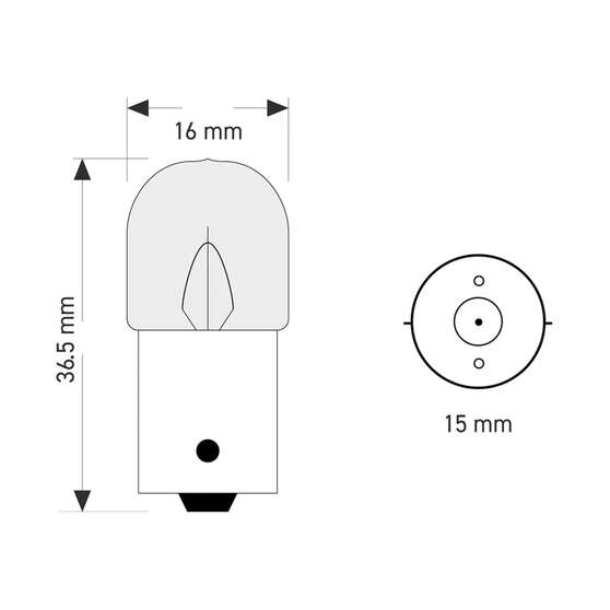 SCA Incandescent Globe - R10W 12V 10W - 2 Pack, , scanz_hi-res