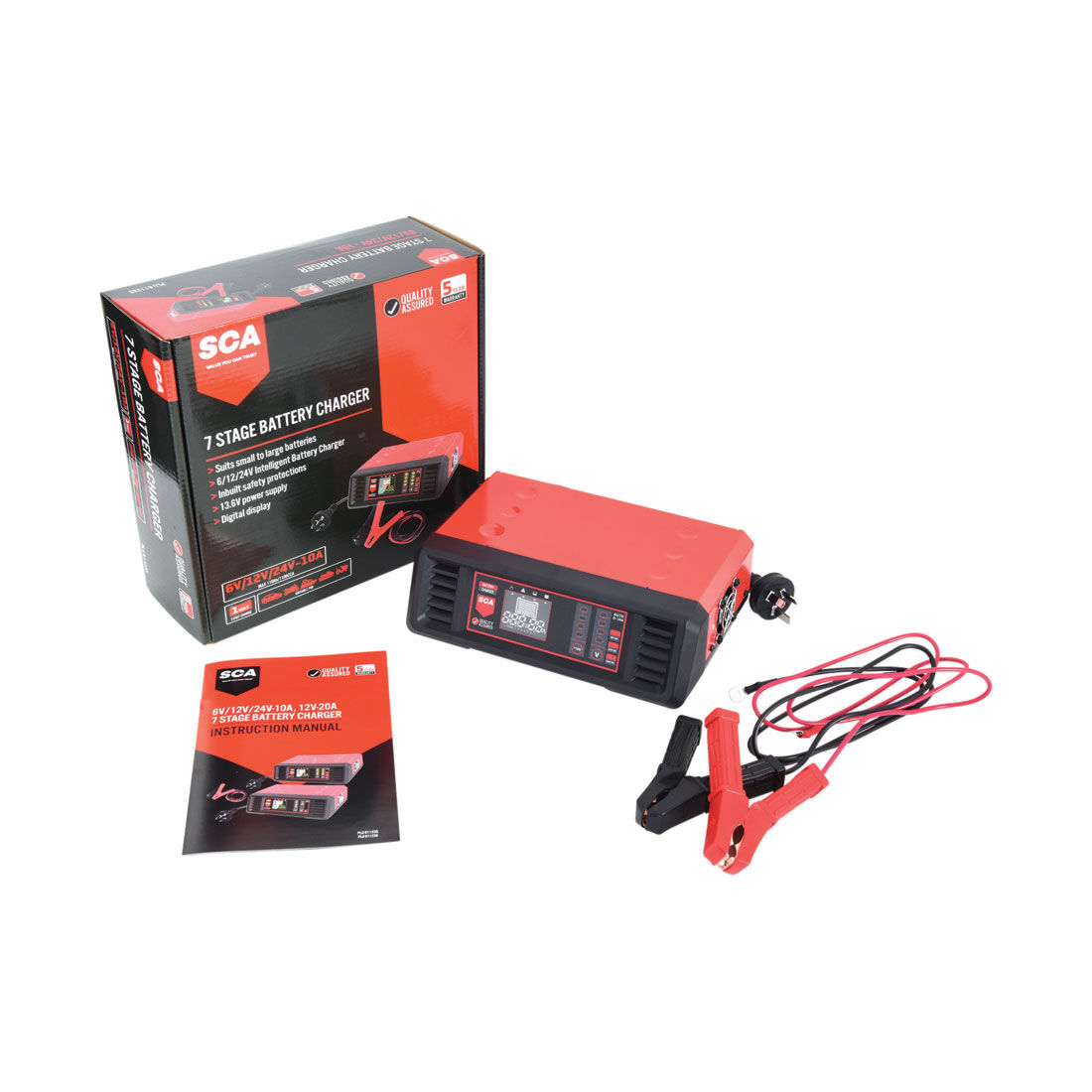 SCA 7 Stage Battery Charger 6V/12V/24V 10 Amp, , scanz_hi-res