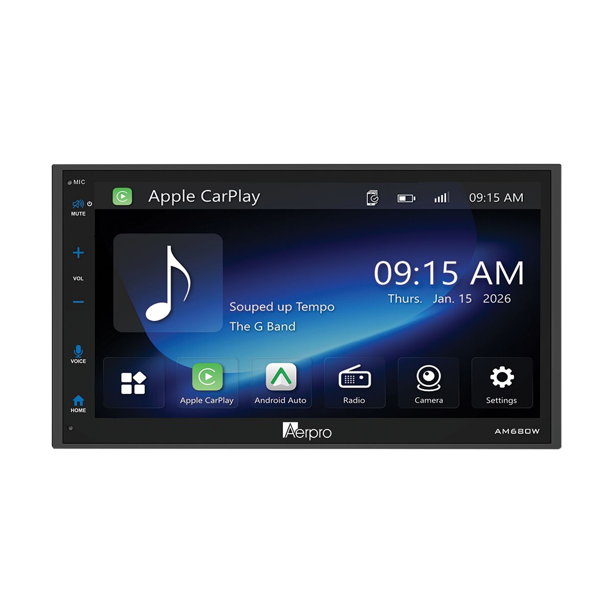 Aerpro 6.8" Double DIN Receiver Apple CarPlay Android Auto AM680W, , scanz_hi-res