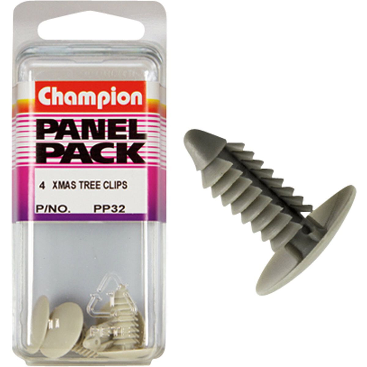 Champion Panel Pack Christmas Tree Clips PP32, White, , scanz_hi-res