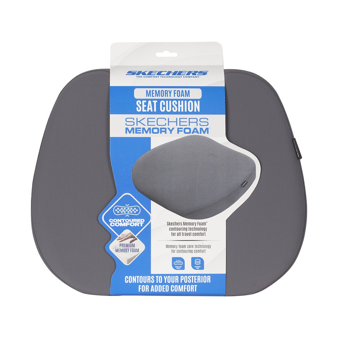 Skechers Memory Foam Charcoal Seat Cushion, , scanz_hi-res