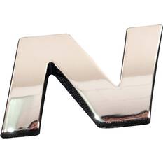 SCA 3D Chrome Badge Letter N, , scanz_hi-res