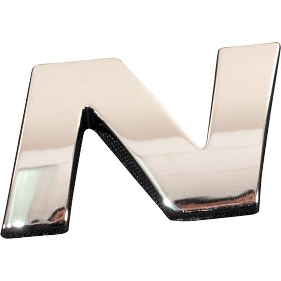SCA 3D Chrome Badge Letter N, , scanz_hi-res