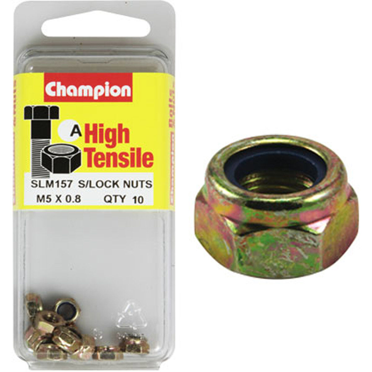 Champion Nyloc Nuts Metric M5 X 0.8, , scanz_hi-res
